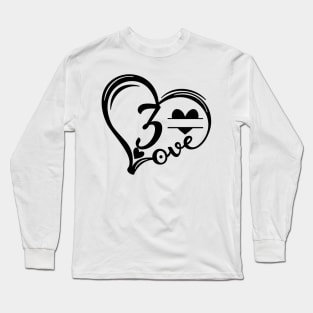 letter z monogram in the shape of love Long Sleeve T-Shirt